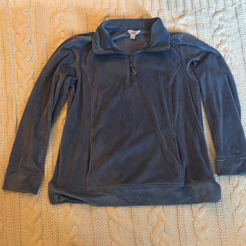 croft & barrow Blue quarter-Zip Fleece Pullover